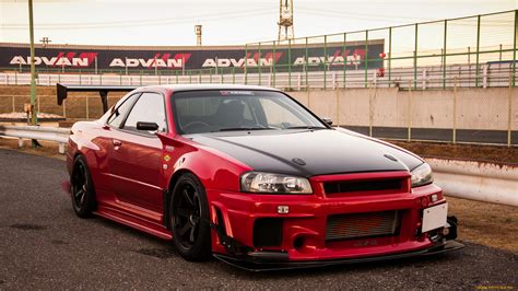 Скачать обои Nissan Skyline Gt R R34 автомобили Nissan Datsun Skyline Gtr R34 Godzilla