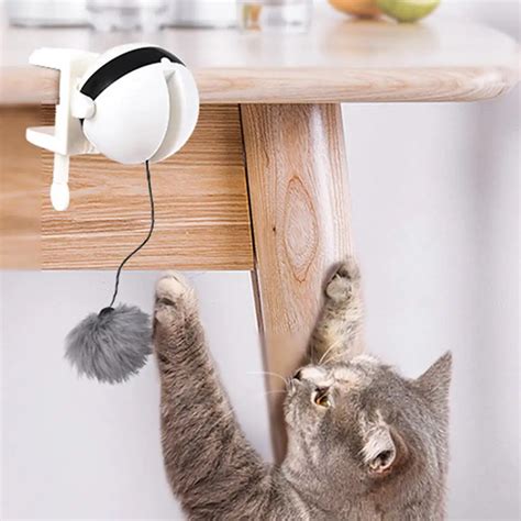 Electronic Motion Cat Toy Interactive Cat Teaser Toy Yo Yo Lifting Ball