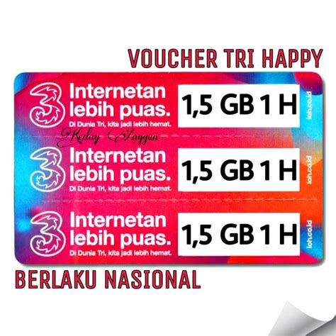 Voucher Tri Happy Gb Hari Berlaku Nasional Lazada Indonesia