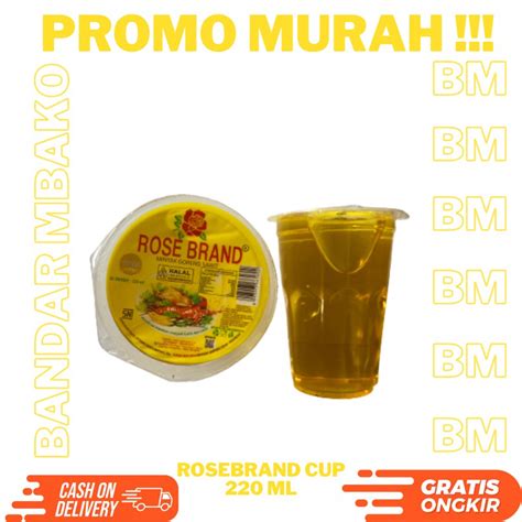 Jual MINYAK GORENG ROSEBRAND CUP GELAS 220 ML Shopee Indonesia