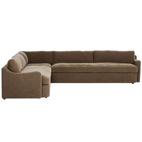 Aurelia 3 Piece Linen Sectional Coffee Amber Lewis X Four Hands