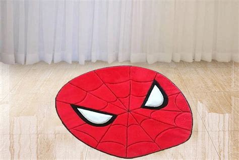 tapete big cabeça homem aranha infantil pelucia sala quarto 68 x 78