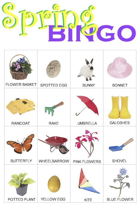 Spring Bingo Vocabulaire Du Printemps Enseignons Be