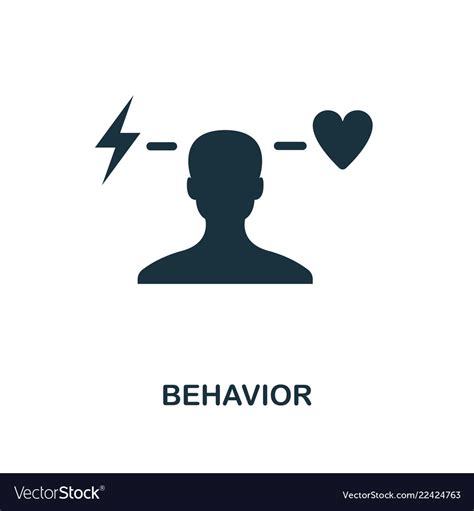 Behavior Icon Monochrome Style Design From Vector Image