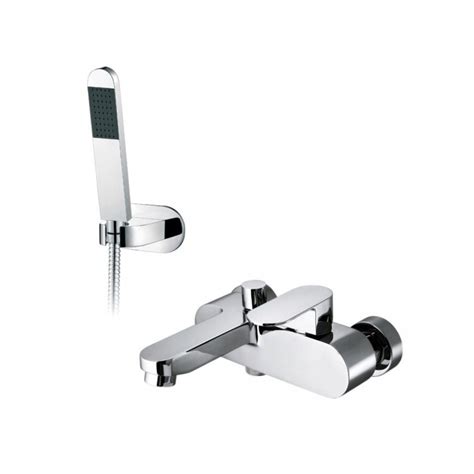 Vado Life Wall Mounted Exposed Bath Shower Mixer Tap And Shower Kit