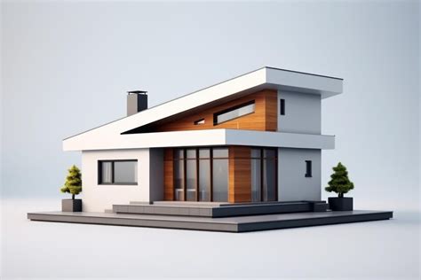 Premium Ai Image 3d Minimalist Modern House And Design