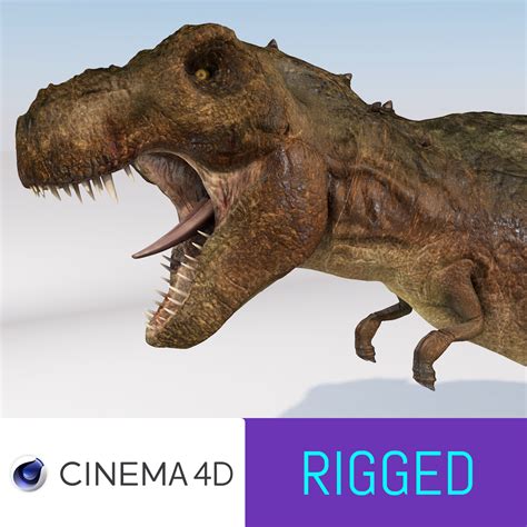 Tyrannosaurus Rex Model Rigged 3d Model 100 C4d Free3d