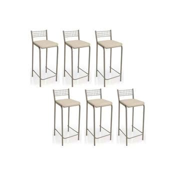 Banqueta de Cozinha Gênova B Kit Un Niquel Nude Kappesberg Móveis de Cozinha