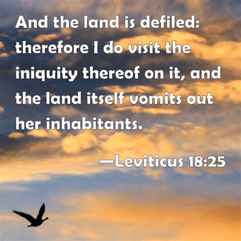 Leviticus 18 25 And The Land Is Defiled Therefore I Do Visit The