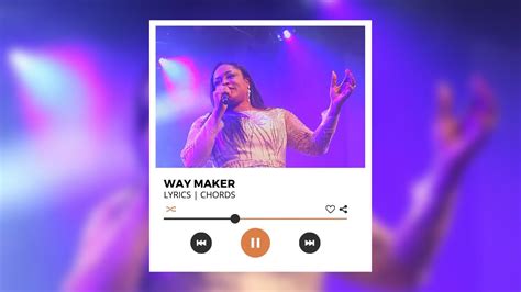 Way Maker Sinach Lyrics Chords Youtube