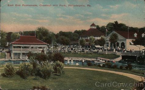 East End Promenade, Chestnut Hill Park Philadelphia, PA Postcard