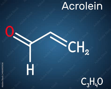 Acrolein Propenal Unsaturated Aldehyde Molecule It Is Used As A