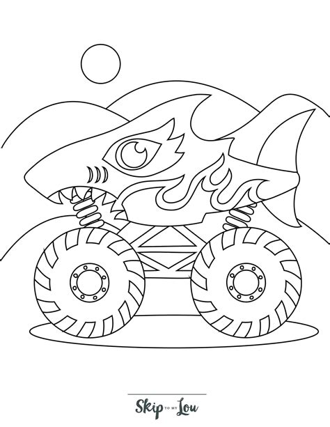 Free Printable Monster Truck Coloring Pages Skip To My Lou