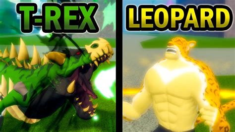 T Rex VS Leopard PVP Blox Fruits YouTube