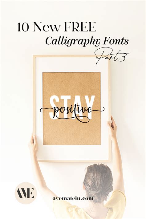 New Free Beautiful Calligraphy Fonts Part Ave Mateiu