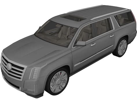 Cadillac Escalade Esv 3d Model 2018 3dcadbrowser