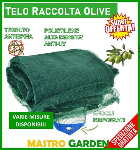 RETE TELO RACCOLTA OLIVE 90 GR MQ ANTISPINA TIPO PESANTE OCCHIELLATO