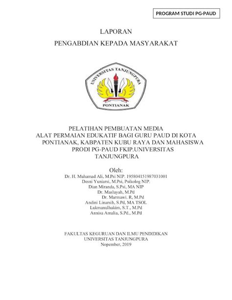 PDF LAPORAN PENGABDIAN KEPADA MASYARAKAT LAPORAN PENGABDIAN