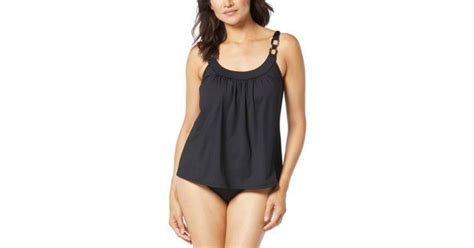 Coco Reef Ultra Fit Bra Sized Tankini Top Impulse High Waist Bikini Bottoms In Black Lyst