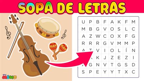 INSTRUMENTOS MUSICALES SOPA De LETRAS PUPILETRAS Mente