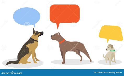 Pensamientos De Comunicación De Perros Entre Ellos Los Perros Se