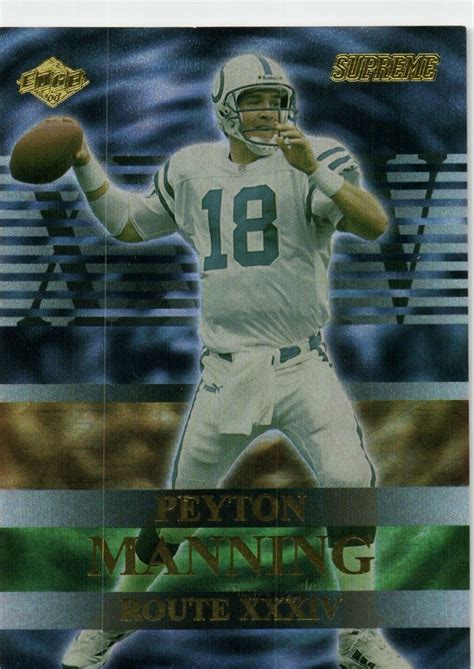 Collector S Edge Supreme R Peyton Manning Route Xxxiv Colts Ebay