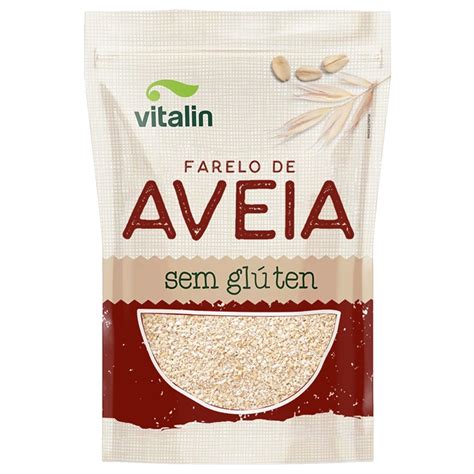 Farelo de Aveia Sem Glúten Vitalin 200g Farelo de Aveia Sem Glúten