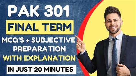 Pak 301 Final Term Preparation Mcqs And Short Questions Pak 301 Final