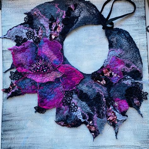 Воротник женский. оплечье валяное, украшение "Цветок" в интернет ...