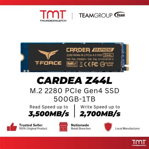 TMT Team Group CARDEA Z44L 500GB 1TB M 2 2280 PCIe NVMe Gen4 SSD