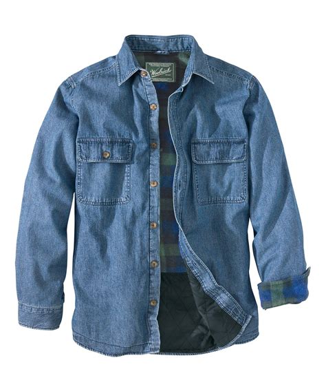 Men S Denim Fleece Lined Shirt Jac