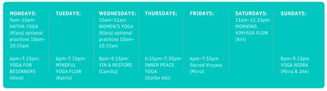 Schedule & Booking — Reykjavík Yoga