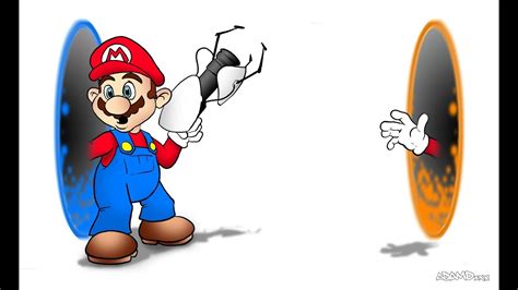 Mario Mario With A Portal Gun Youtube