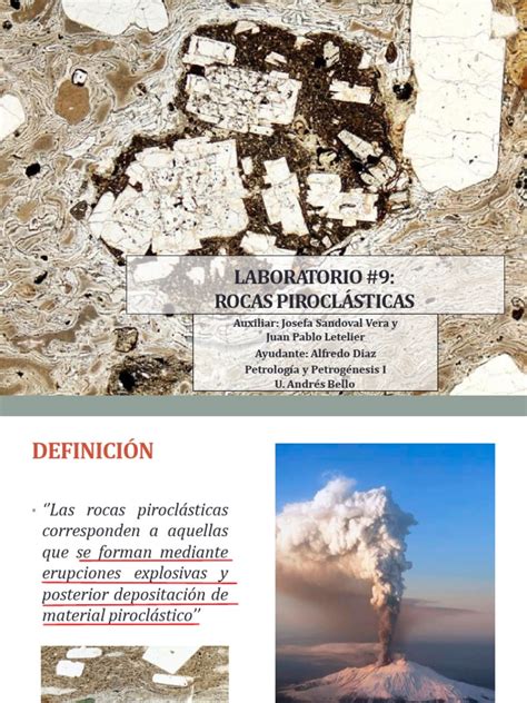Clasificación Y Formación De Rocas Piroclásticas Pdf Tipos De
