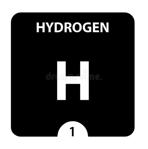 Hydrogen Symbol Element from the Periodic Table Stock Illustration ...