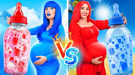 HOT VS COLD PREGNANT || Crazy Pregnancy Situations by 123 GO! Chords - Chordify