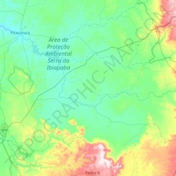 Mapa topográfico Brasileira altitude relevo