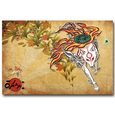 Okami Fire Wolf God Game Poster 32x24