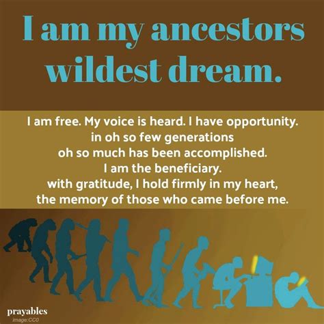 Affirmation I Am My Ancestors Wildest Dream Prayables