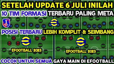 Inilah Formasi Terbaru Paling Meta Efootball Lebih Komplit