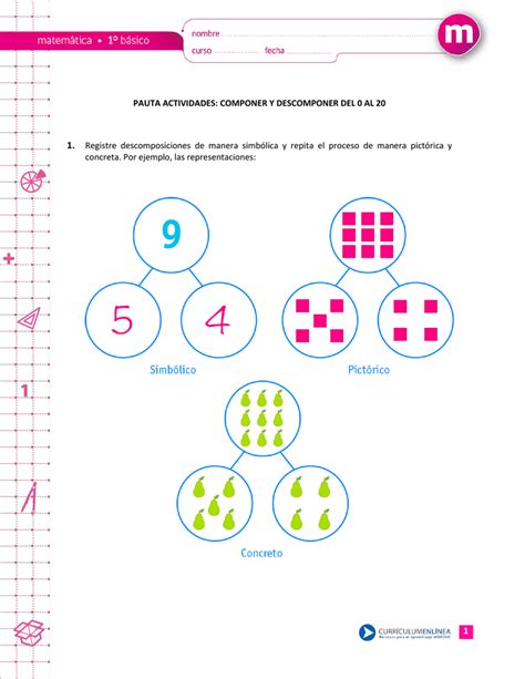 Pauta Actividades Componer Y Descomponer Del