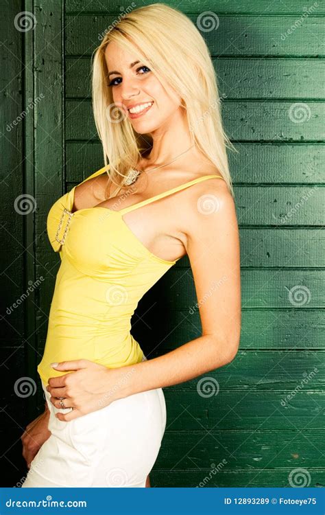 Blonde Woman Fashion Model Stock Image Image Of Lips