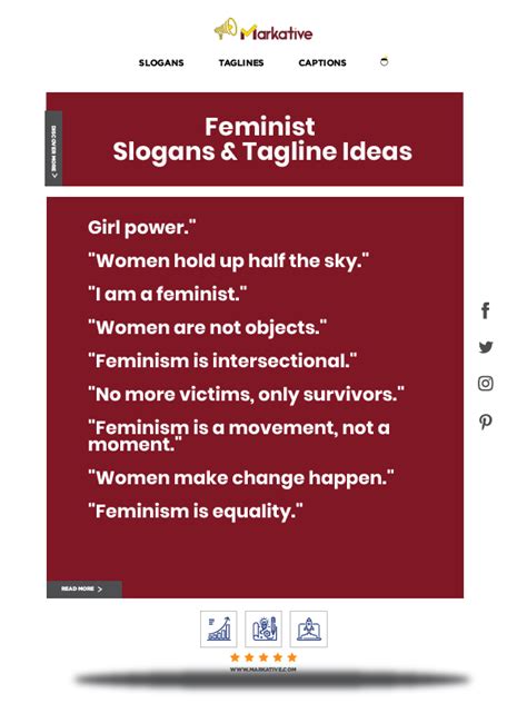 Powerful Feminist Slogans For Women Right Markative