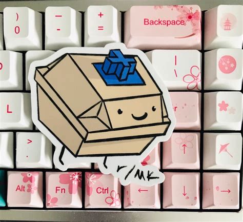 Cute Keyboard Stickers Die Cut Vinyl Sticker | Etsy