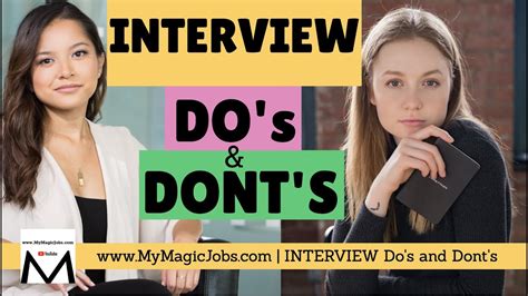 Dos And Donts Of A Job Interview Youtube