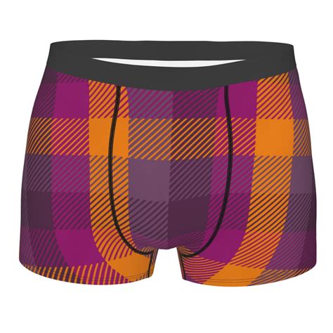 Lukts Purple Yellow Buffalo Plaid Men S Underwear Covered Waistband