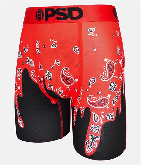 Psd Bandana Melt Stretch Boxer Briefs Mens Boxers In Red Buckle