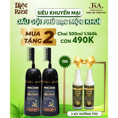 Dầu gội phủ bạc Mộc Khuê | Shopee Việt Nam