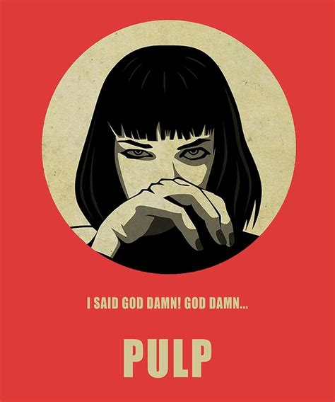 God Damn Pulp Fiction Poster Digital Art By Maria Sanchez Fine Art America