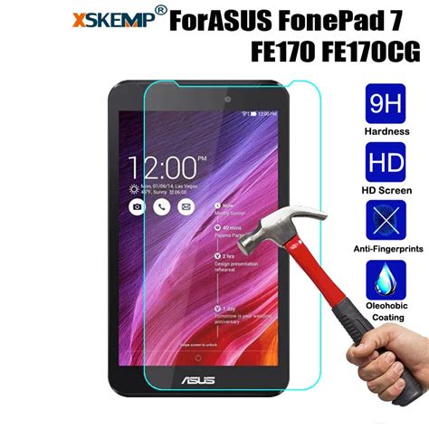 Xskemp H Real De Vidro Temperado Para Asus Fonepad Fe Cg